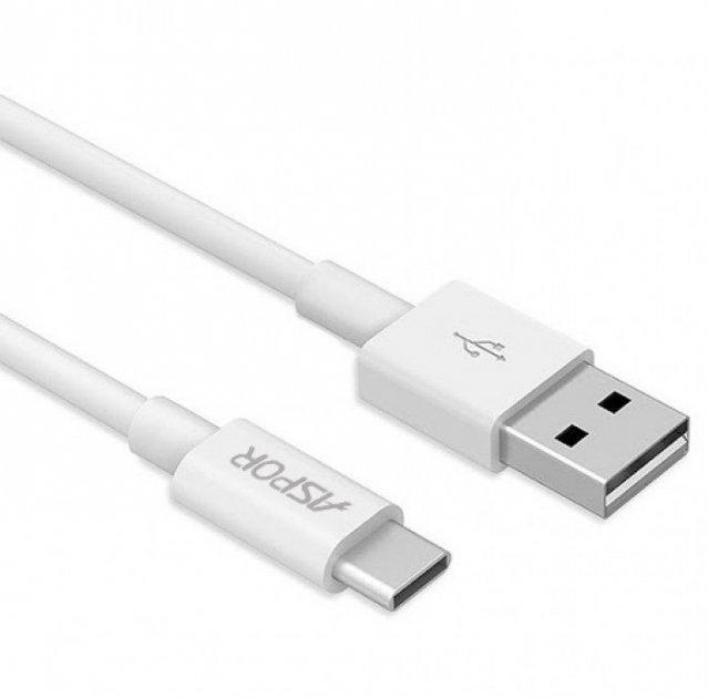 USB кабель Aspor A107 Type-C Econom пак 3A/1.2м- білий