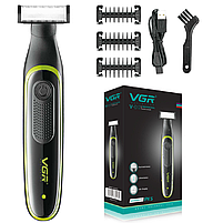 Тример для домашнього використання VGR One Blade Waterproof Shaver Black&Green (V-017), фото 3