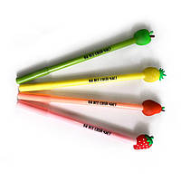 Ручка з ковпачком-тваринкою, колір в асортименті "На все свій час" (фрукти)