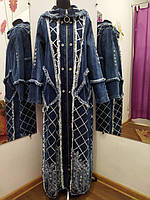 Женское джинсовое длинное пальто M DE POMPADUR производства Турции