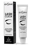 Краска перманентная для бровей и ресниц Levissime lash Color черный 1