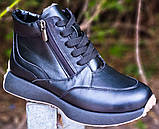 Черевики жіночі шкіряні великого розміру від виробника модель ЛС23-КР-8360ДБ, фото 4