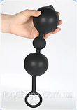 Надувний анальний розширювач стимулятор з кільцем, Надувна анальна пробка трирівнева, інтимка, фото 5