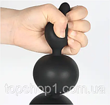 Надувний анальний розширювач стимулятор з кільцем, Надувна анальна пробка трирівнева, інтимка, фото 4