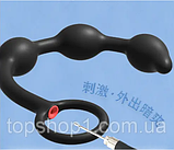 Надувний анальний розширювач стимулятор з кільцем, Надувна анальна пробка трирівнева, інтимка, фото 7