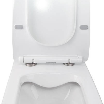 Унітаз підвісний Qtap Crow WHITE Rimless з сидінням Slim Duroplast/ Soft-close, фото 2
