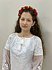 Вишиванка для дівчинки білим по білому святкова лляна рукав гіпюр, Ошатна блузка для дівчинки, фото 7