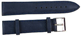 Шкіряний ремінець для годинника Mykhail Ikhtyar Ш20 мм темно-синій