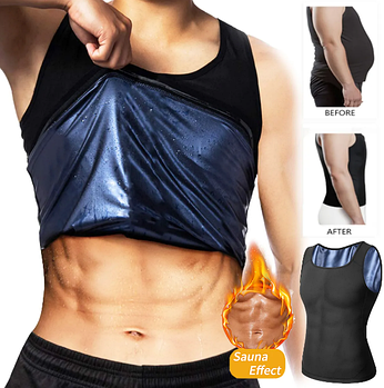 Чоловіча майка для схуднення Sweat Shaper M-L Чорний (KG-11291)