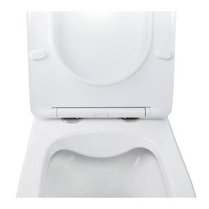 Унітаз підвісний Qtap Swan WHITE Rimless з сидінням Slim Duroplast/ Soft-close, фото 3