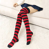 Гольфи у смужку чорно-червону One Size