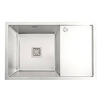 Кухонна мийка Platinum Handmade 78х50 L (з кріпленням і отвором під змішувач)