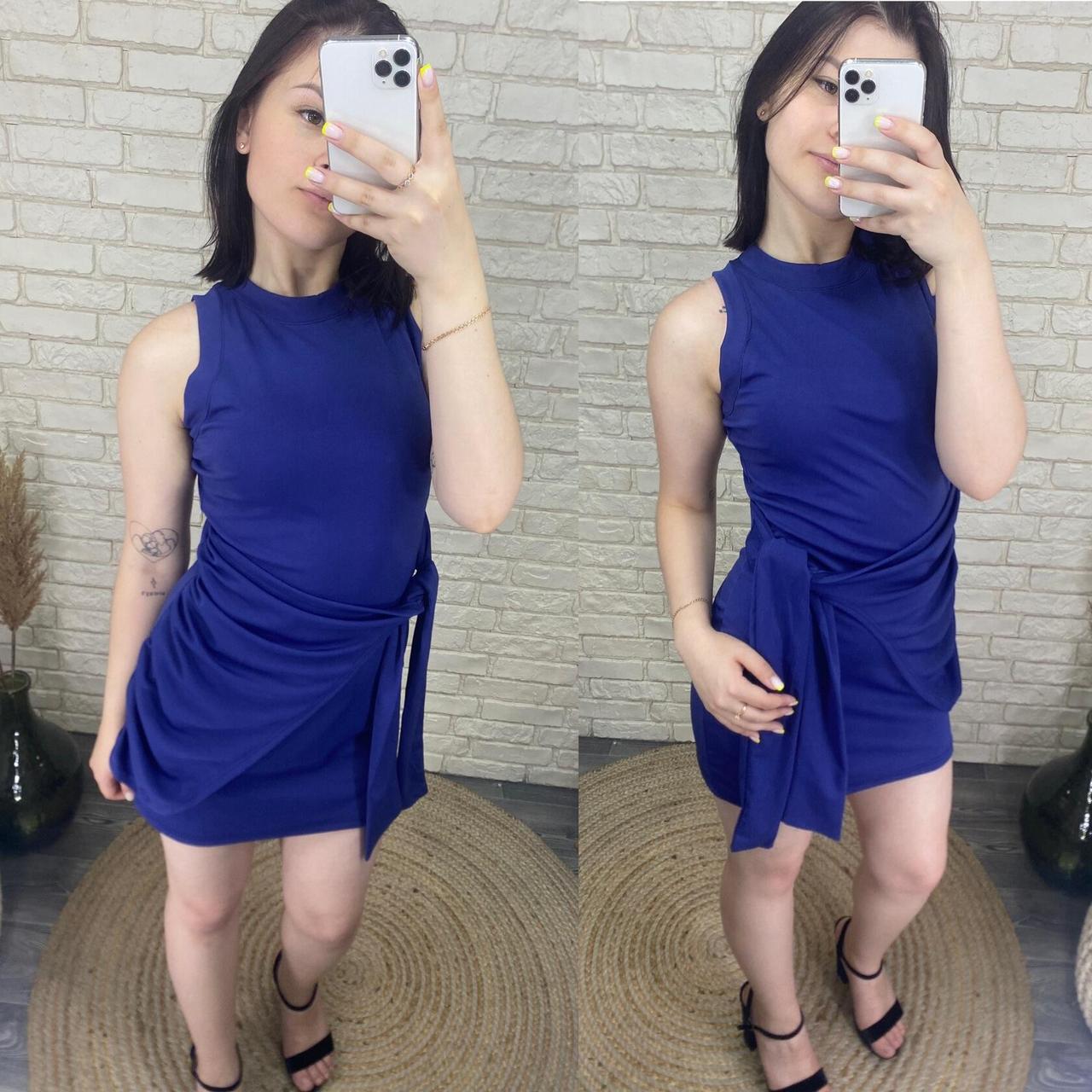 Стильна жіноча сукня, тканина "Дайвінг" розмір 46