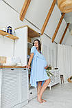 Комплект для вагітних у пологовий будинок та годуючих мам із секретом годування Melanie розмір S Lullababe Блакитний, фото 4