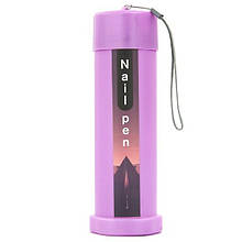 Пенал-тубус (органайзер, контейнер) 6см х 20см пластиковий - для зберігання косметичних пензлів та інструментів. Фіолетовий