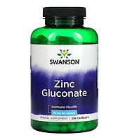 Swanson Zinc Gluconate 50 mg 250 Caps