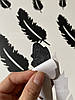 Дзеркальна наліпка на стіну у формі пір'я "Fuzz" — акрилова панель для декору інтер'єру, самоклейна 10 шт, фото 3