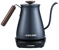 Электрический чайник для кофе MHW-3BOMBER Prussian Blue c регулировкой температуры, темно-синий, заварочный