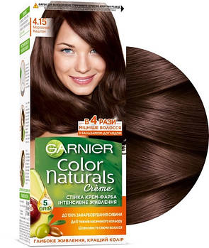 Стійка фарба Color Naturals, інтенсивне живлення для волосся, тон4.15