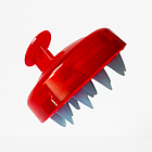 Силіконова щітка-масажер для миття голови Comair Light Red, фото 3