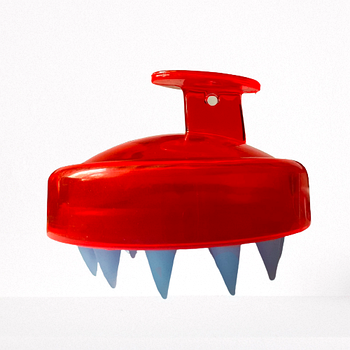 Силіконова щітка-масажер для миття голови Comair Light Red