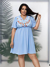 Витончене жіноче плаття, тканина "Софт" 50, 52, 54, 56, 58, 60, 62 розмір 50 52