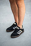 Чоловічі кросівки кеди Adidas handball spezial осінь-весна замш чорні. Фото в живу. топ, фото 10