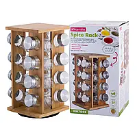 Набір ємностей для спецій на квадратній підставці 16 шт. Kamille