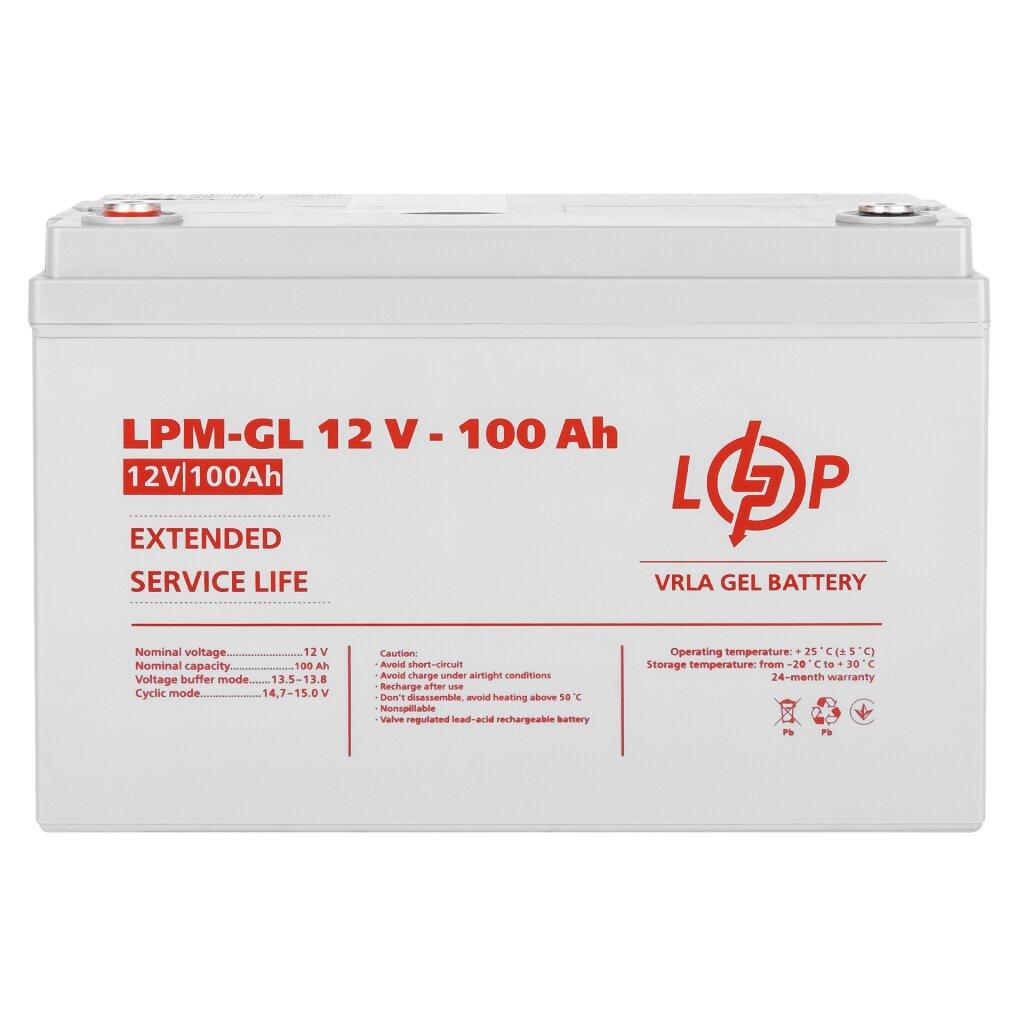 Акумуляторна батарея LogicPower LPM-GL 12V 100AH гель, фото 1