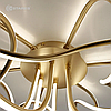Світлодіодна LED люстра LUMINARIA LIANA MUSE 80W золото Ø470х240мм R-470-GOLD/OPAL-220V-IP20 з пультом ДУ, фото 5
