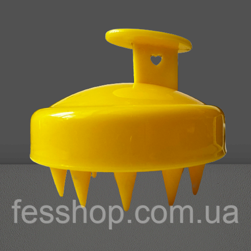 Силіконова щітка-масажер для миття голови Comair Yellow