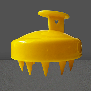 Силіконова щітка-масажер для миття голови Comair Yellow