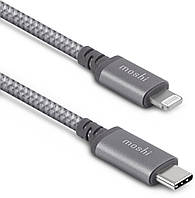 Шнур передачі даних 1.2 метра Lightning, USB-C Moshi Integra Cable Titanium Gray