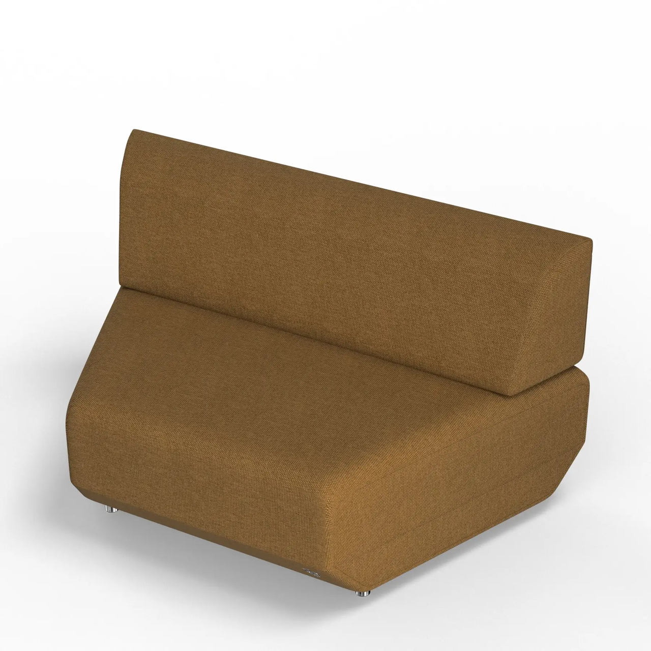 Радиусный диван для зон ожидания Slice комплект из пяти кресел ткань Азур Бронза (Kulik System ТМ) - фото 4 - id-p1910373006