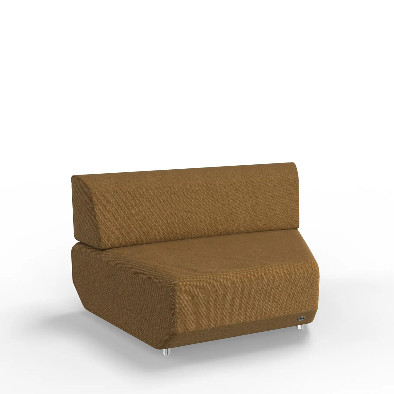 Радиусный диван для зон ожидания Slice комплект из пяти кресел ткань Азур Бронза (Kulik System ТМ) - фото 3 - id-p1910373006