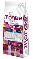 Сухой корм Monge Cat Bwild Low Graine Adult для взрослой кошки анчоус 10КГ
