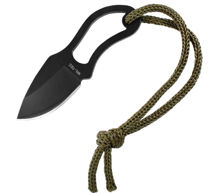 Ніж шийник із чохлом і ланцюжком Mil-Tec Neck Knife 15398100