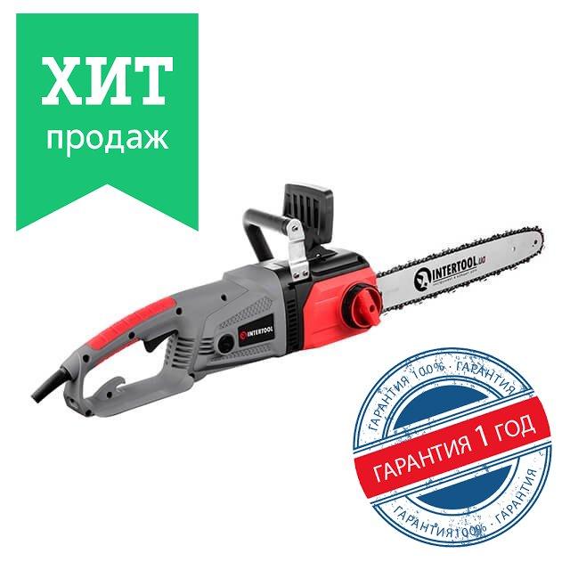 Пила ланцюгова електрична 2400 Вт, INTERTOOL DT-2206 потужна та професійна пила (гарантія 1 рік)