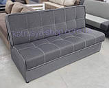 Диван прямий Лукас (преміум) замша антикіготь світло-коричневий з коричневим, фото 8