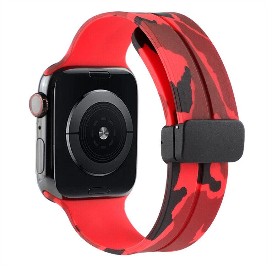 Силіконовий ремінець Military з магнітною застібкою для Apple Watch Red • 42/44/45/49mm