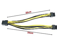 Переходник питание видеокарты 8pin (мама) на 2x(6+2)pin (папа) 18AWG