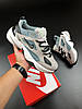 Чоловічі жіночі кросівки Nike M2K Tekno Gray Найк М2К Текно сірі шкіряні осінні підліткові, фото 2