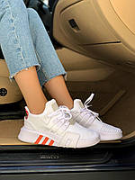 Кроссовки женские Adidas Equipment Bask ADV белые с оранжевым
