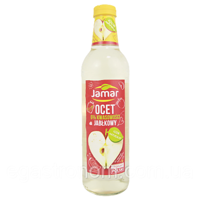 Оцет яблучний 6% Джамар Jamar 500ml 15шт/ящ (Код: 00-00014835)