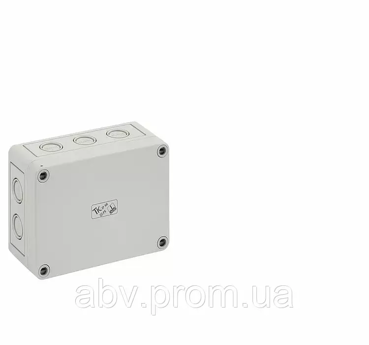 PS 2518-9-m TK корпус 254 x 180 x 90 mm, Порожній корпус з полістиролу з тисненням під вводи IP66, фото 1