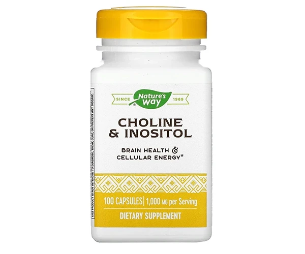 Холін та Інозитол Nature's Way Choline & Inositol 500 mg 100 Caps