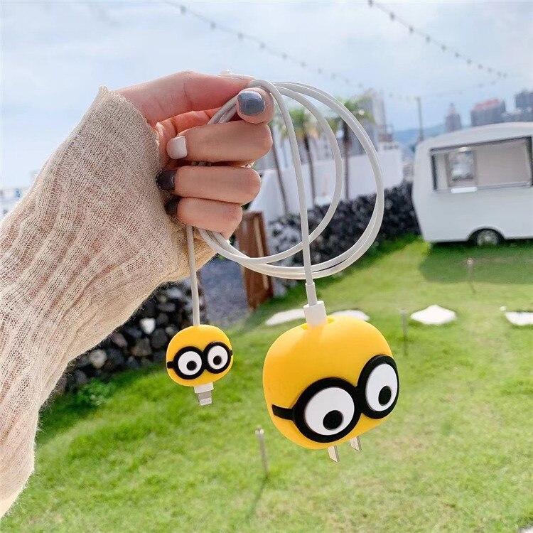 Чохол для зарядного блоку iPhone iPad 18/20W + органайзер кабелю Міньйон Дейв