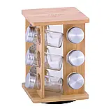 Набір ємностей для спецій на квадратній підставці 12 шт. Kamille, фото 6