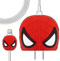 Чохол для зарядки iPhone iPad 18/20W + захист кабелю Людина павук Spider Man, фото 2