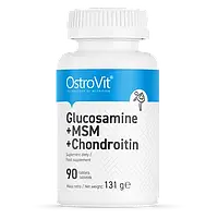 Глюкозамін МСМ OstroVit Glucosamine MSM Chondroitin 90 tabs